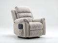 Sillones reclinables eléctricos de 1 plaza en tejido de pana 100x98x110 cm - gris claro - panel lateral y bolsillo