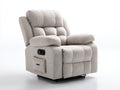 Sillones reclinables eléctricos tapizados en tejido 96x95x105 cm - beige - respaldo acolchado con bolsillo lateral
